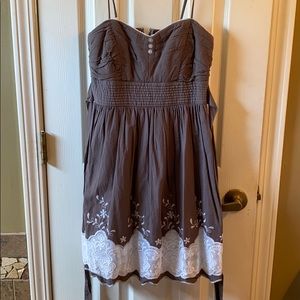 Grey & Floral lace dress